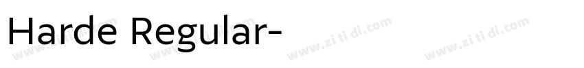 Harde Regular字体转换